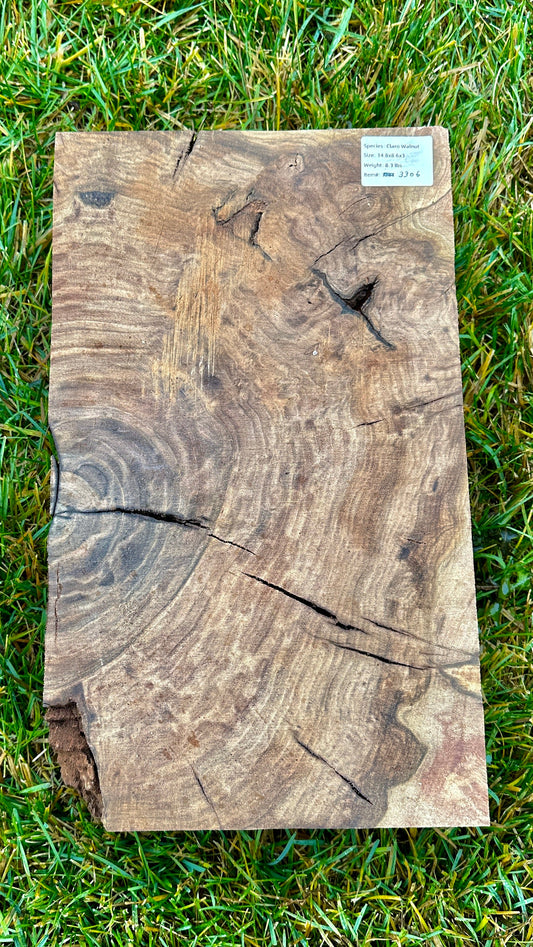 Claro Walnut Burl Block #3306