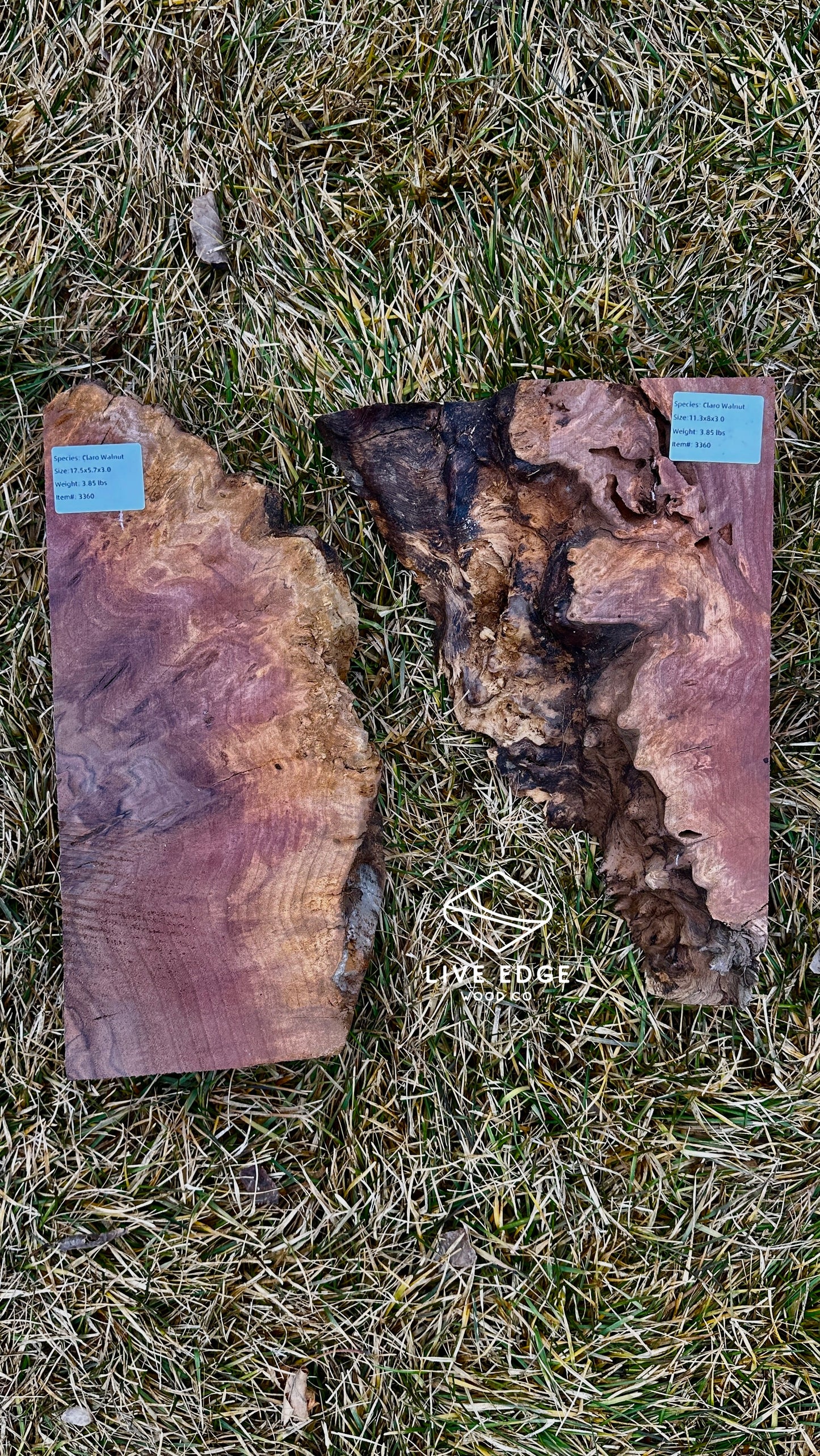 Claro Walnut Burl Set #3360