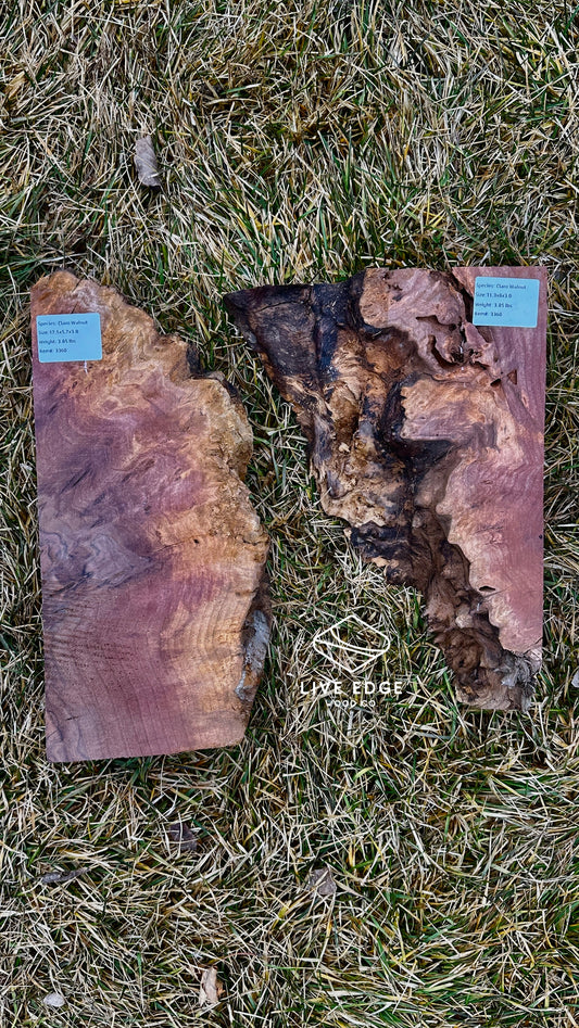 Claro Walnut Burl Set #3360