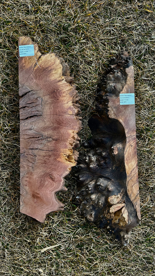 Claro Walnut Burl Set #3373
