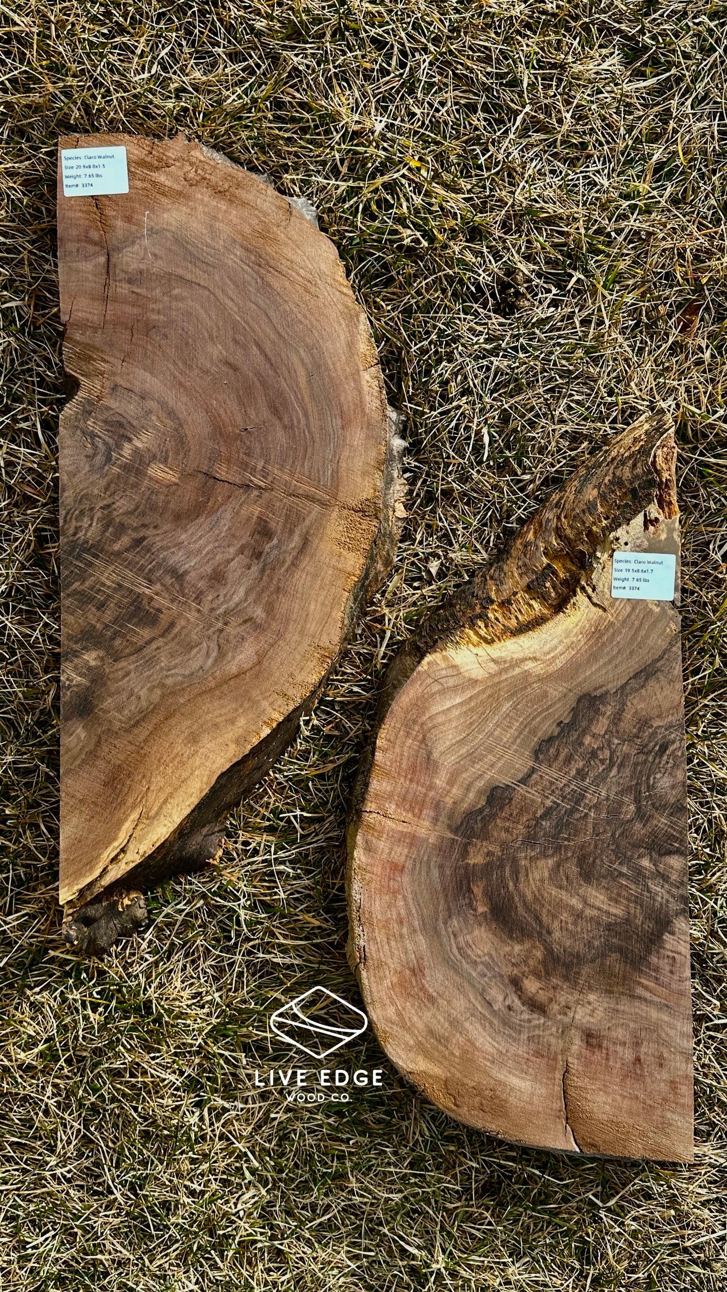 Claro Walnut Burl Set #3374