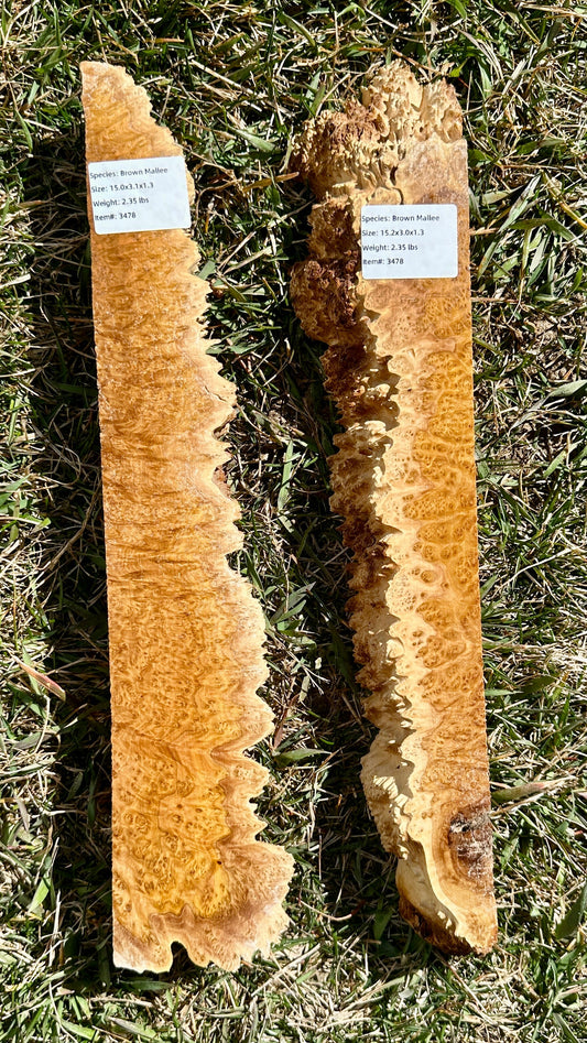 Brown Mallee Burl Set #3478