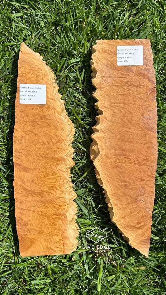 Brown Mallee Burl Set #3524