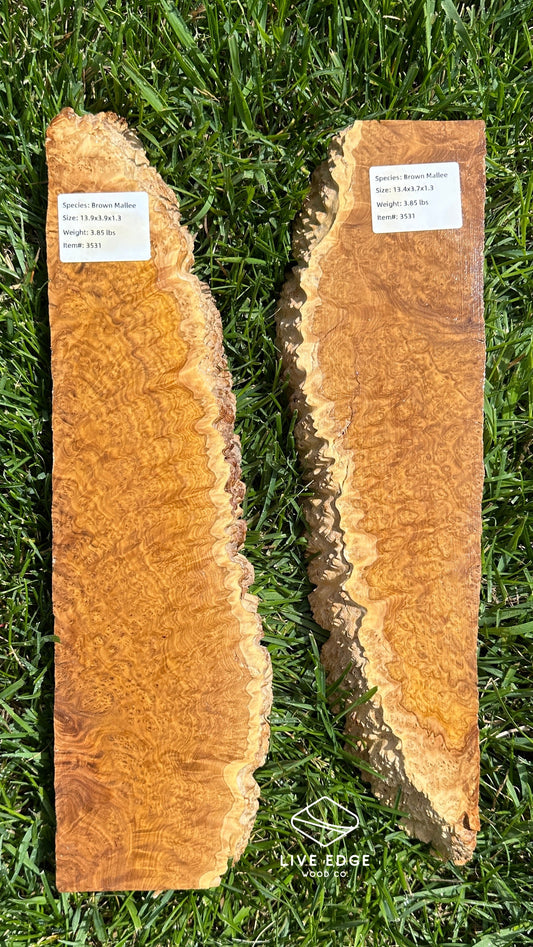 Brown Mallee Burl Set #3531