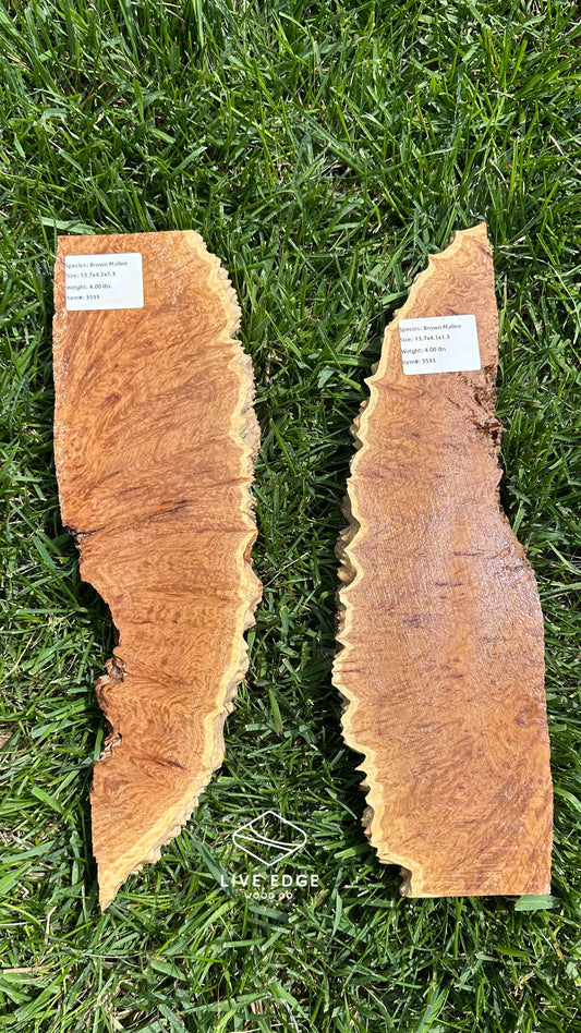 Brown Mallee Burl Set #3533