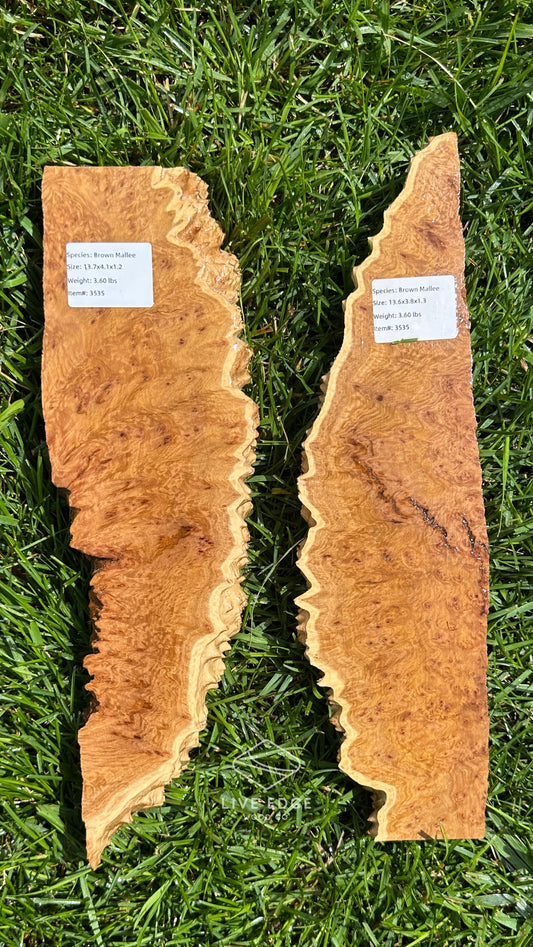 Brown Mallee Burl Set #3535