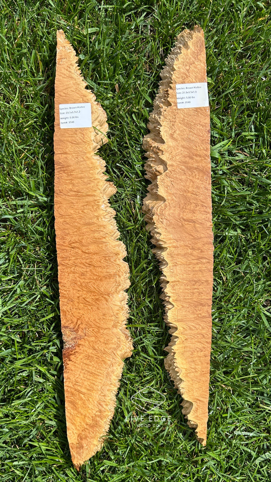 Brown Mallee Burl Set #3540