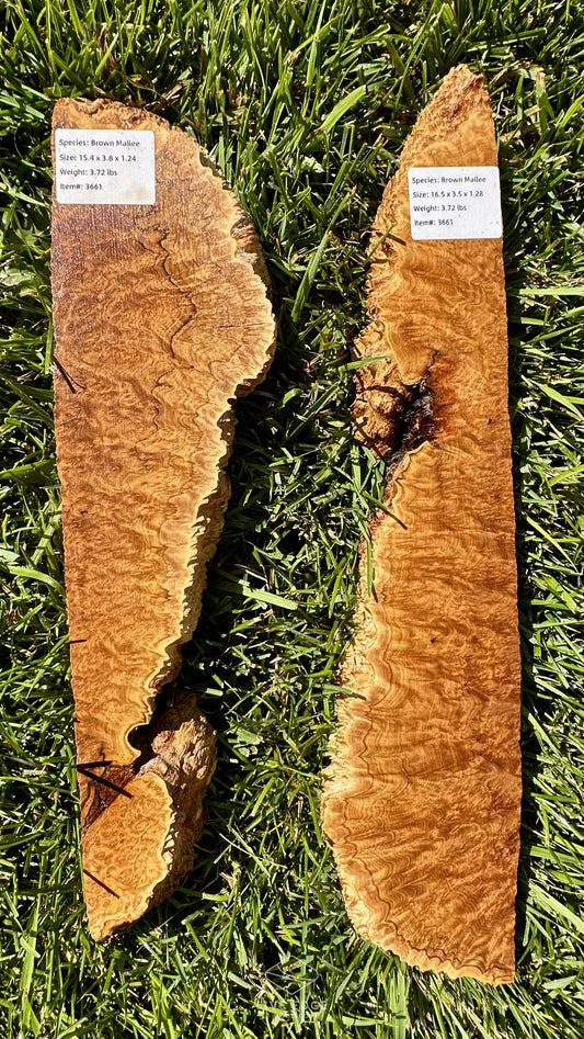 Brown Mallee Burl Set #3661