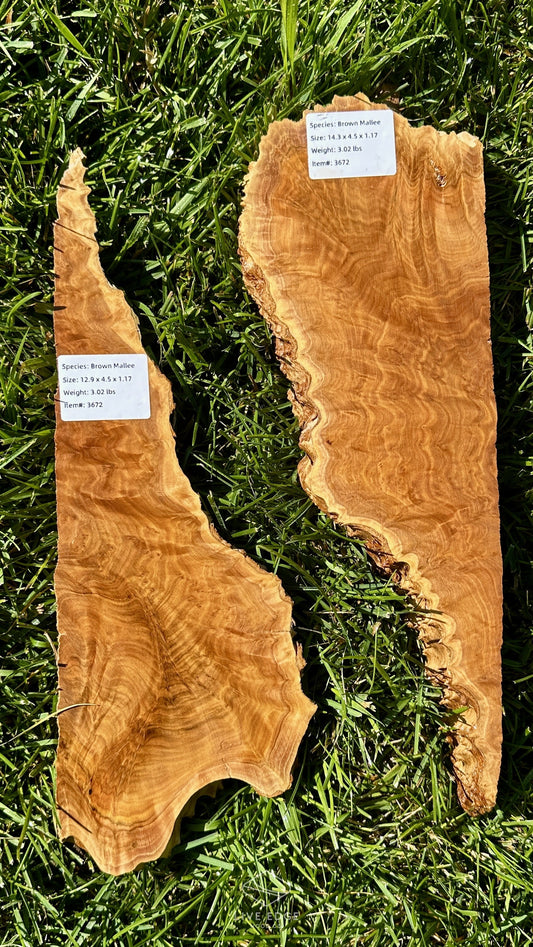 Brown Mallee Burl Set #3672