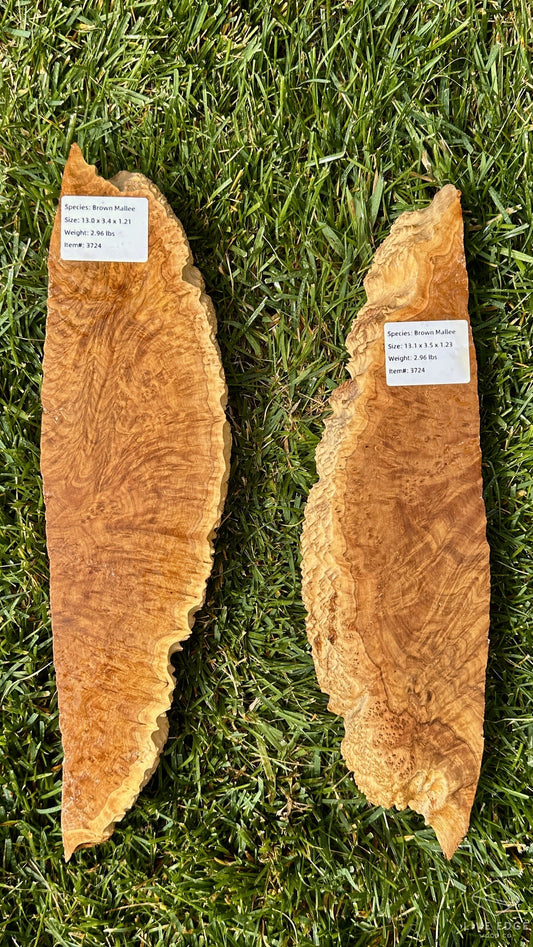 Brown Mallee Burl Set #3724