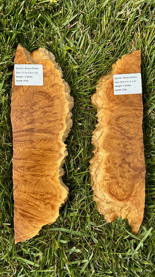 Brown Mallee Burl Set #3745