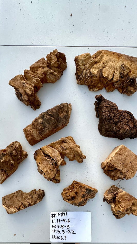 Claro Walnut Burl Multi Sets #P071