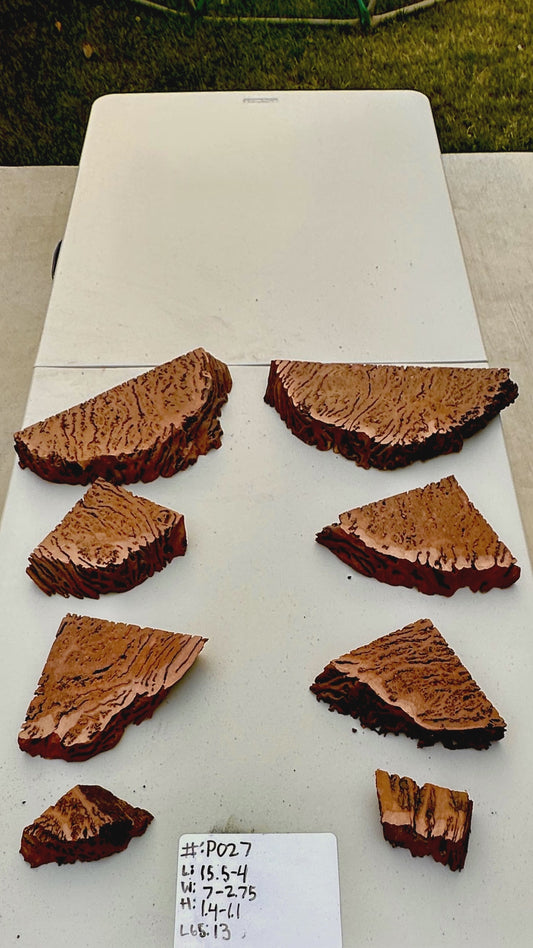 Red Box Burl Multi Sets #P027